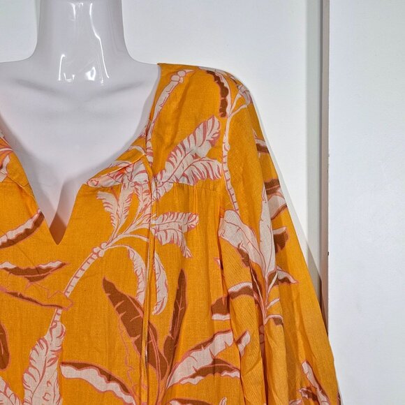 Seafolly Palm Paradise Tier Dress Women's S in Kaftan Rockmelon Summer Beachwear - Picture 4 of 11